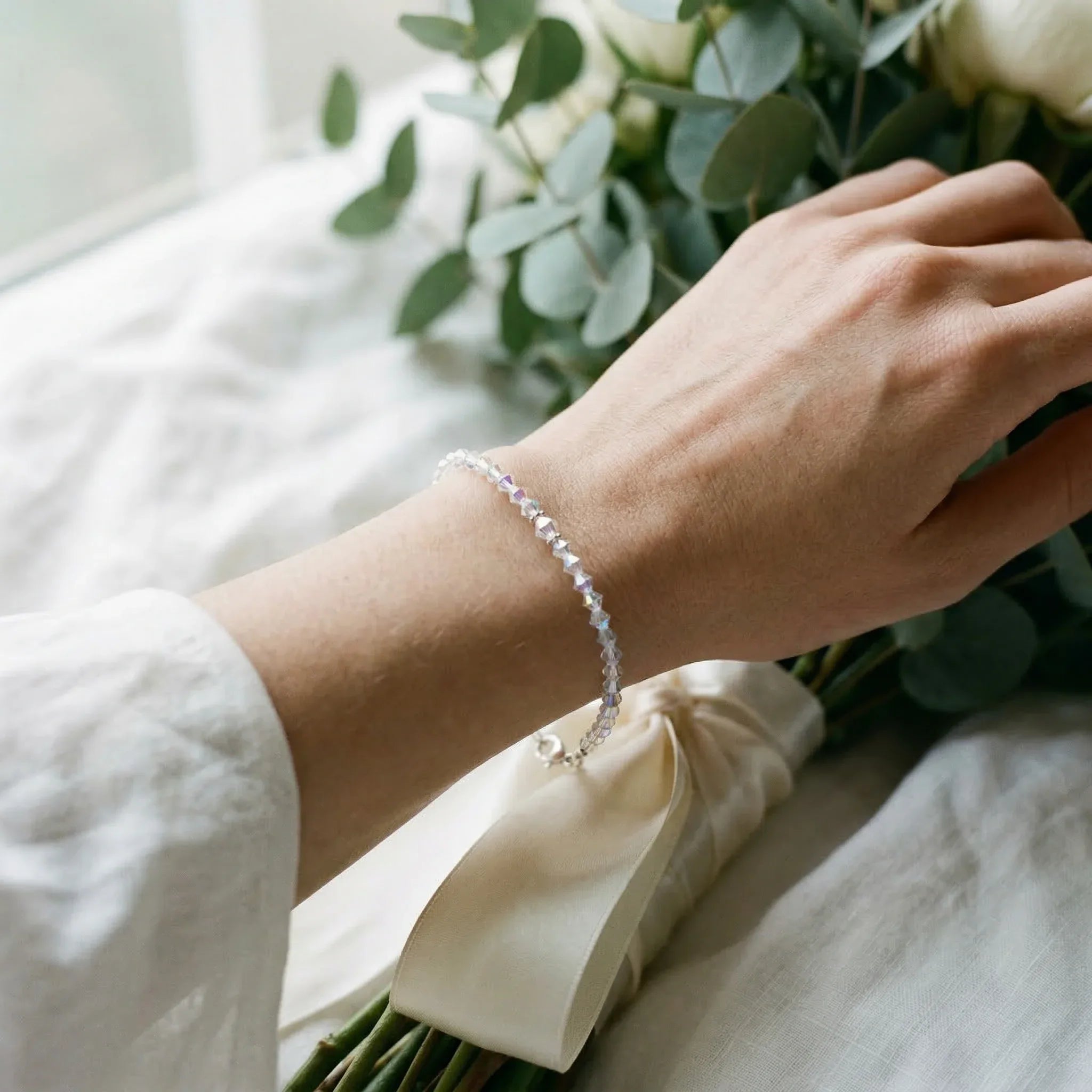 Clear Crystal Prism Beaded Jewelry - Strung Together