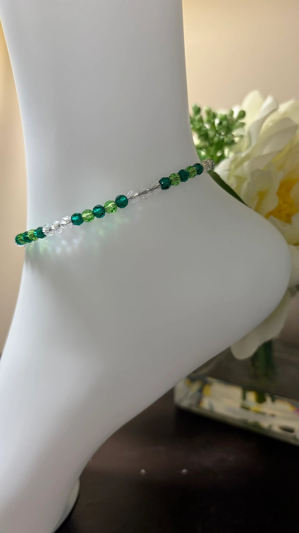 Emerald Ombre Crystal Jewelry - Strung Together