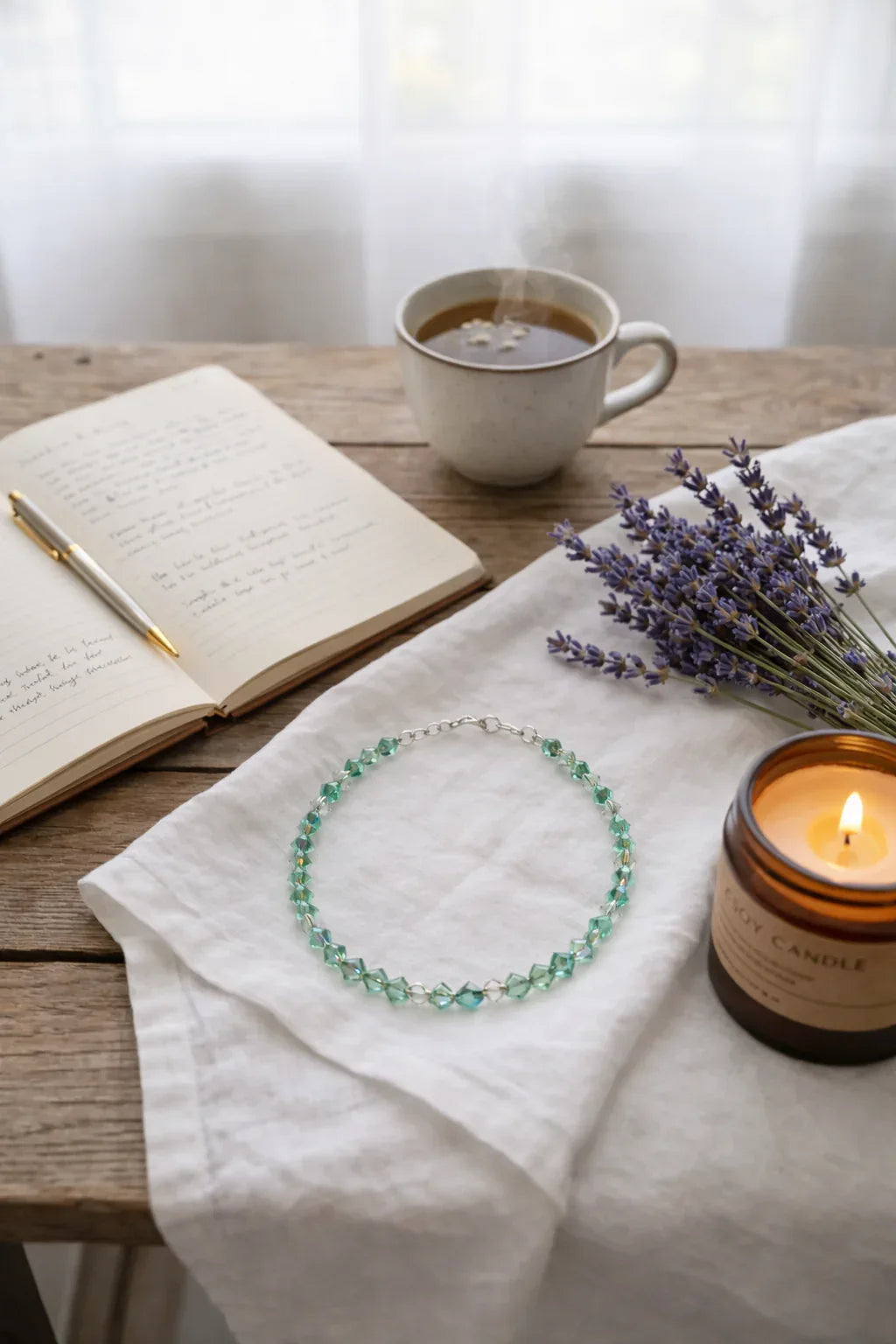 Seafoam Crystal Jewelry - Strung Together