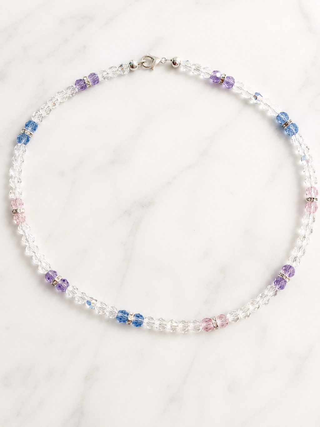 Pastel Shores Crystal Beaded Necklace-Little Girl