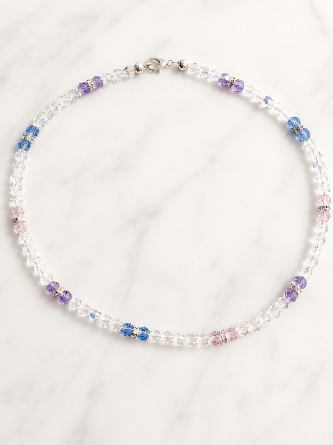 Pastel Shores Crystal Beaded Necklace-Little Girl